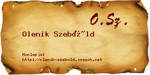 Olenik Szebáld névjegykártya